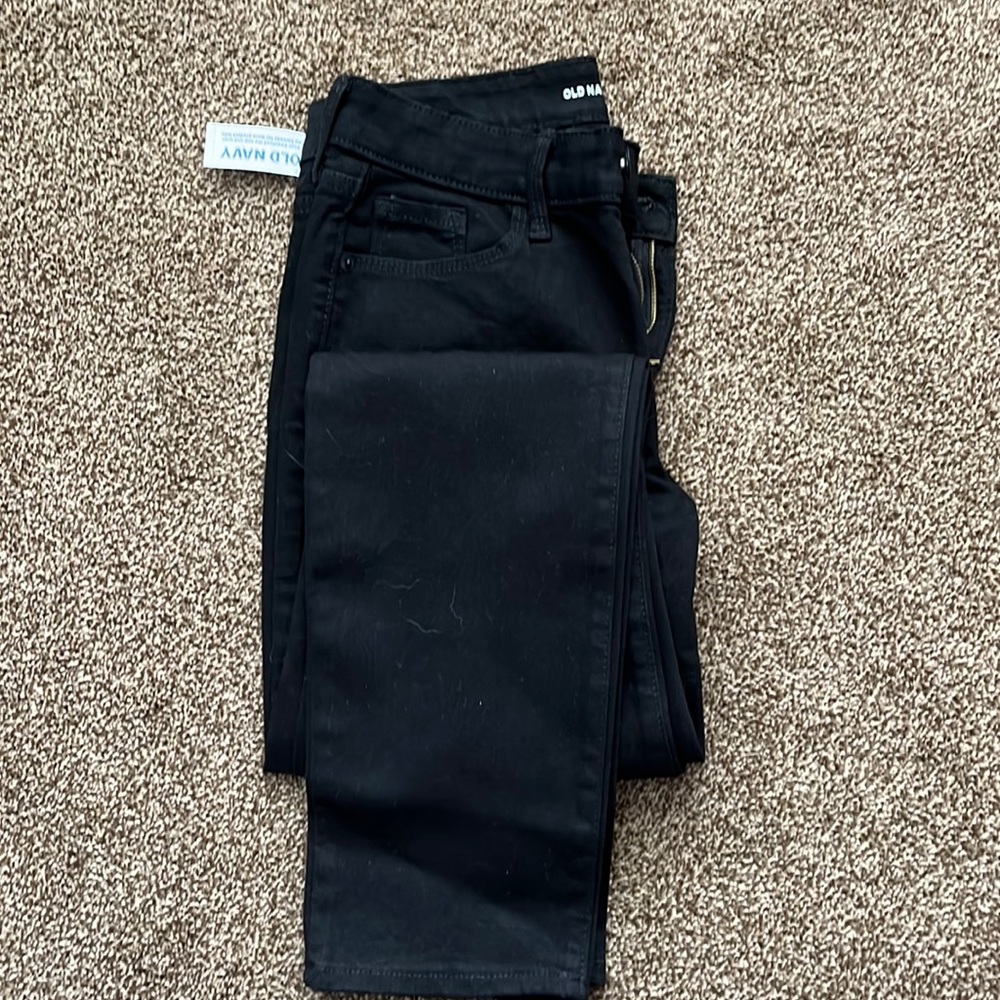 Women’s black straight leg jeans